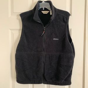 Eddie Bauer Vintage Black Fleece Vest